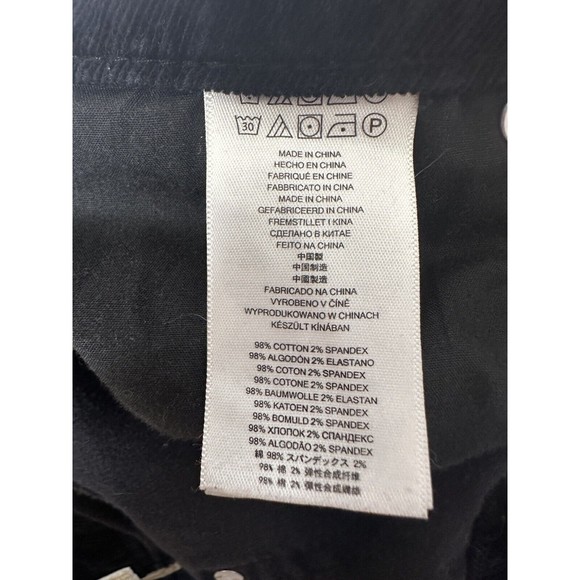 Michael Kors‎ Black Corduroy Straight Leg Pants Women’s Size 12 Cotton Blend - Picture 7 of 9